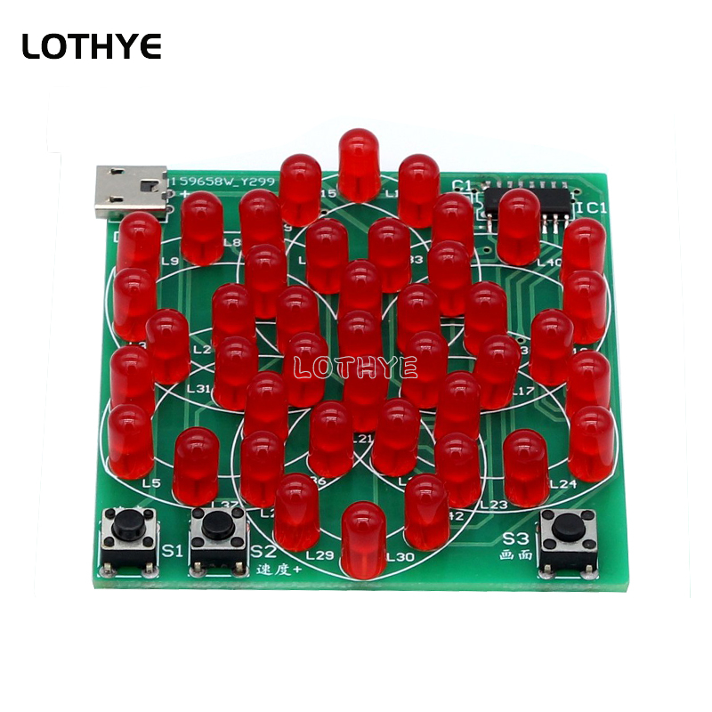 43 LED çok tarzı desen elektro - Electronics Project Kit incelemesi ve fiyatı