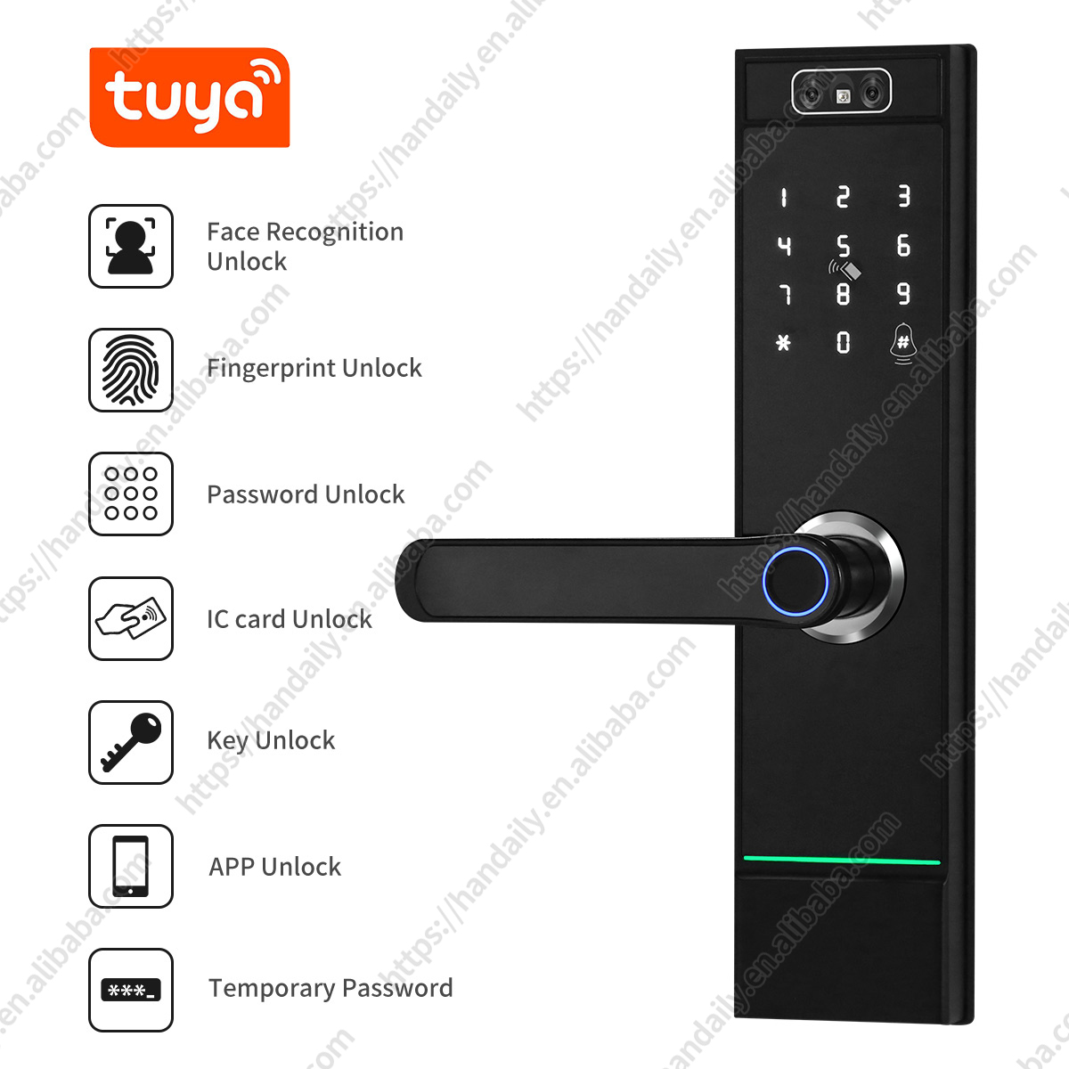 Yüksek Güvenlikli Toptan 3D Yü - Smart Door Lock Wifi incelemesi ve fiyatı