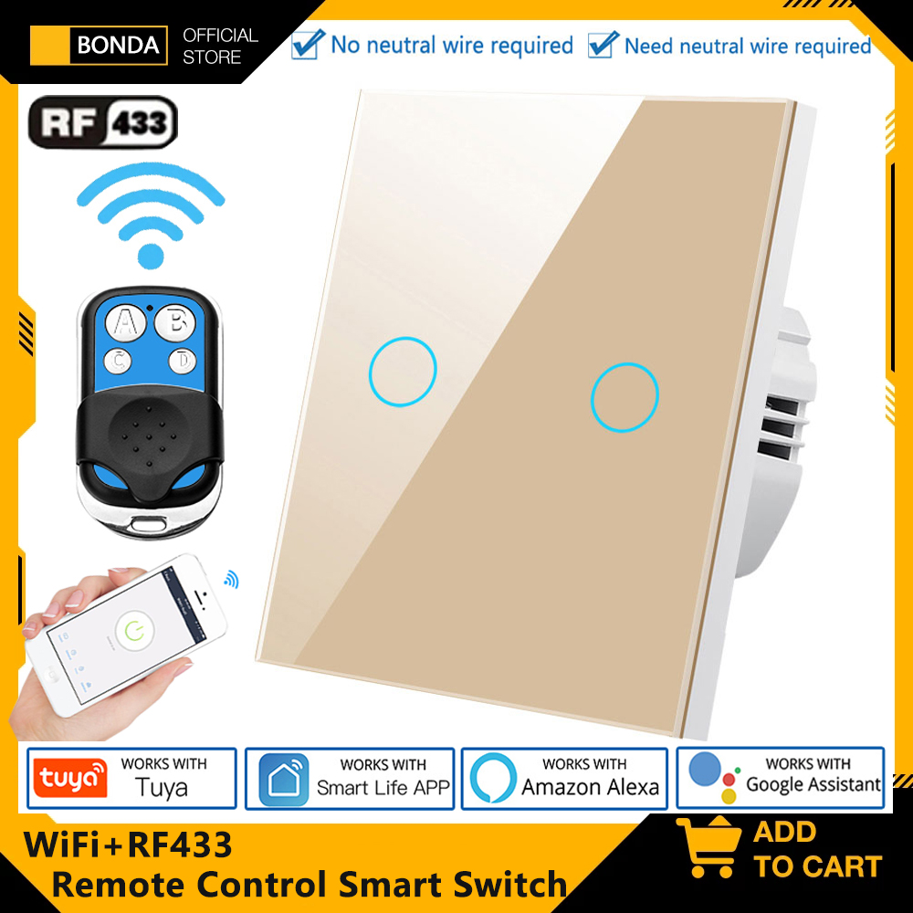 Tuya AB WiFi+RF433 Akıllı Uzak - Smart Light Switch Wifi incelemesi ve fiyatı